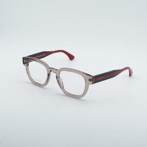 Gucci GG1992O 003 Square Eyeglasses - Shiny Transparent Light Brown 48mm